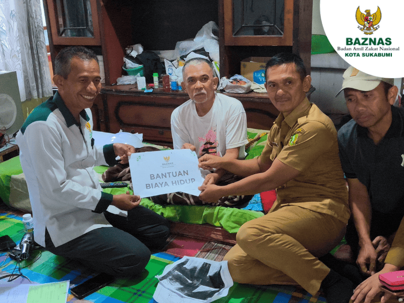 BAZNAS Beri Bantuan Biaya Hidup kepada Asep Lukman di Kebonjati