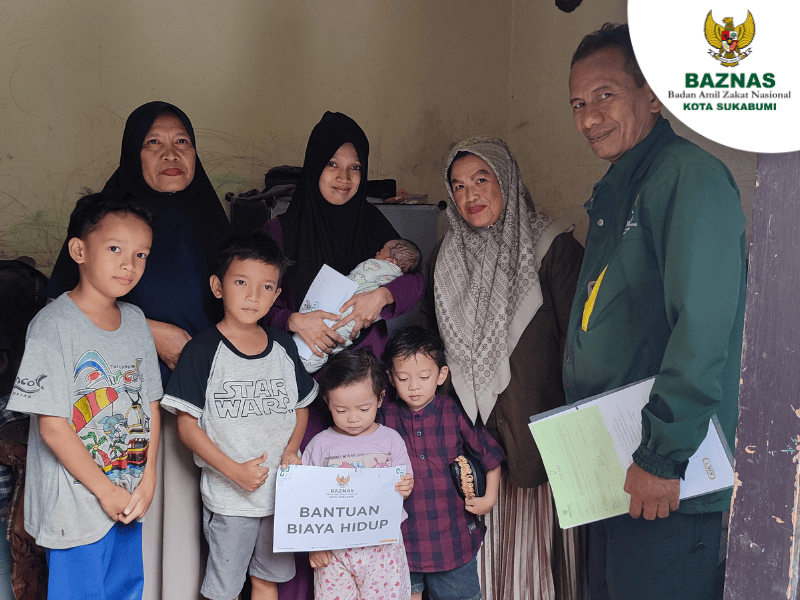 BAZNAS Salurkan Bantuan Biaya Hidup untuk Novy Septia Kurniati di Sukakarya