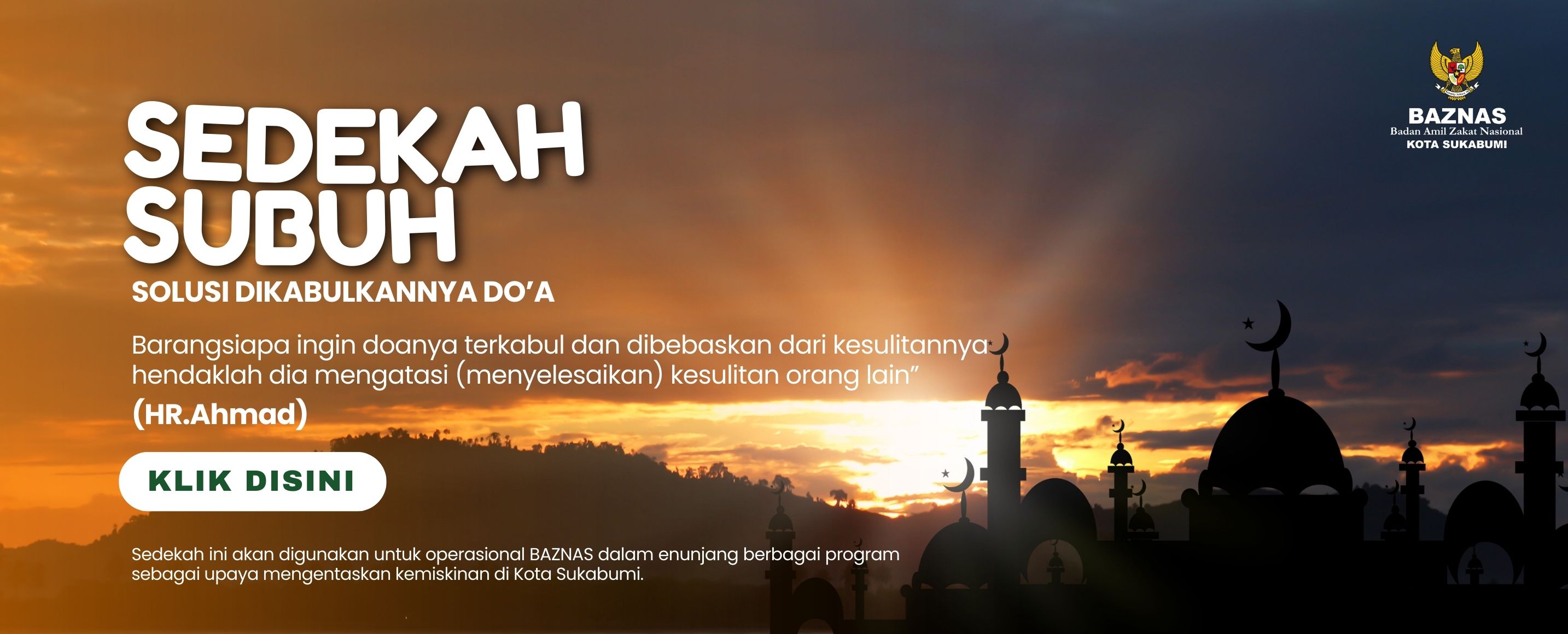 "SUBUR" Sedekah Subuh Berkah & Makmur