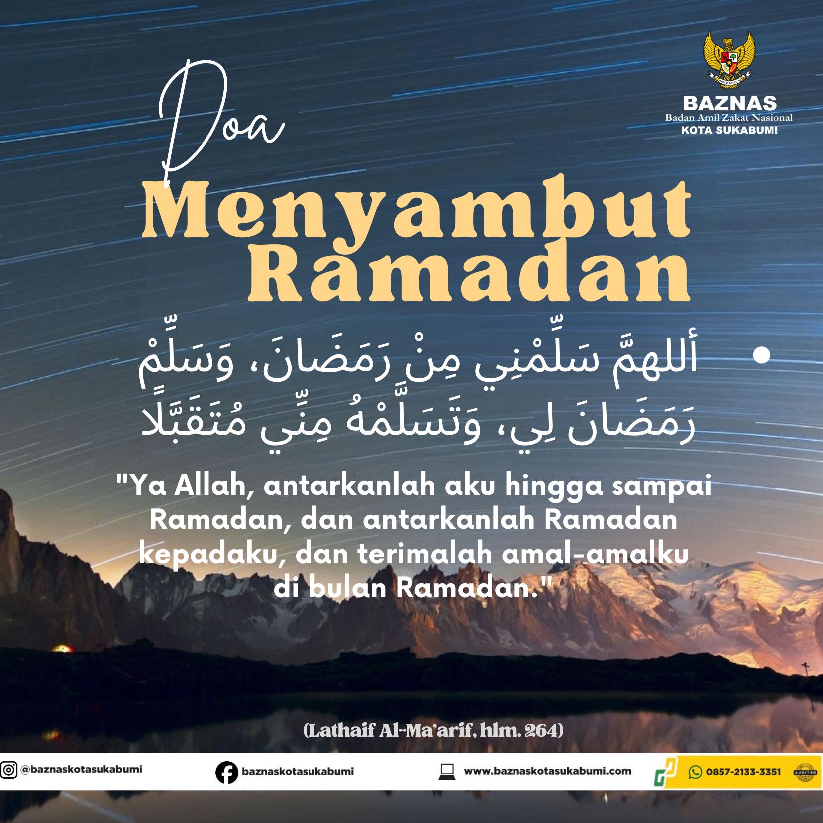 Doa Menyambut Ramadhan dan Artinya