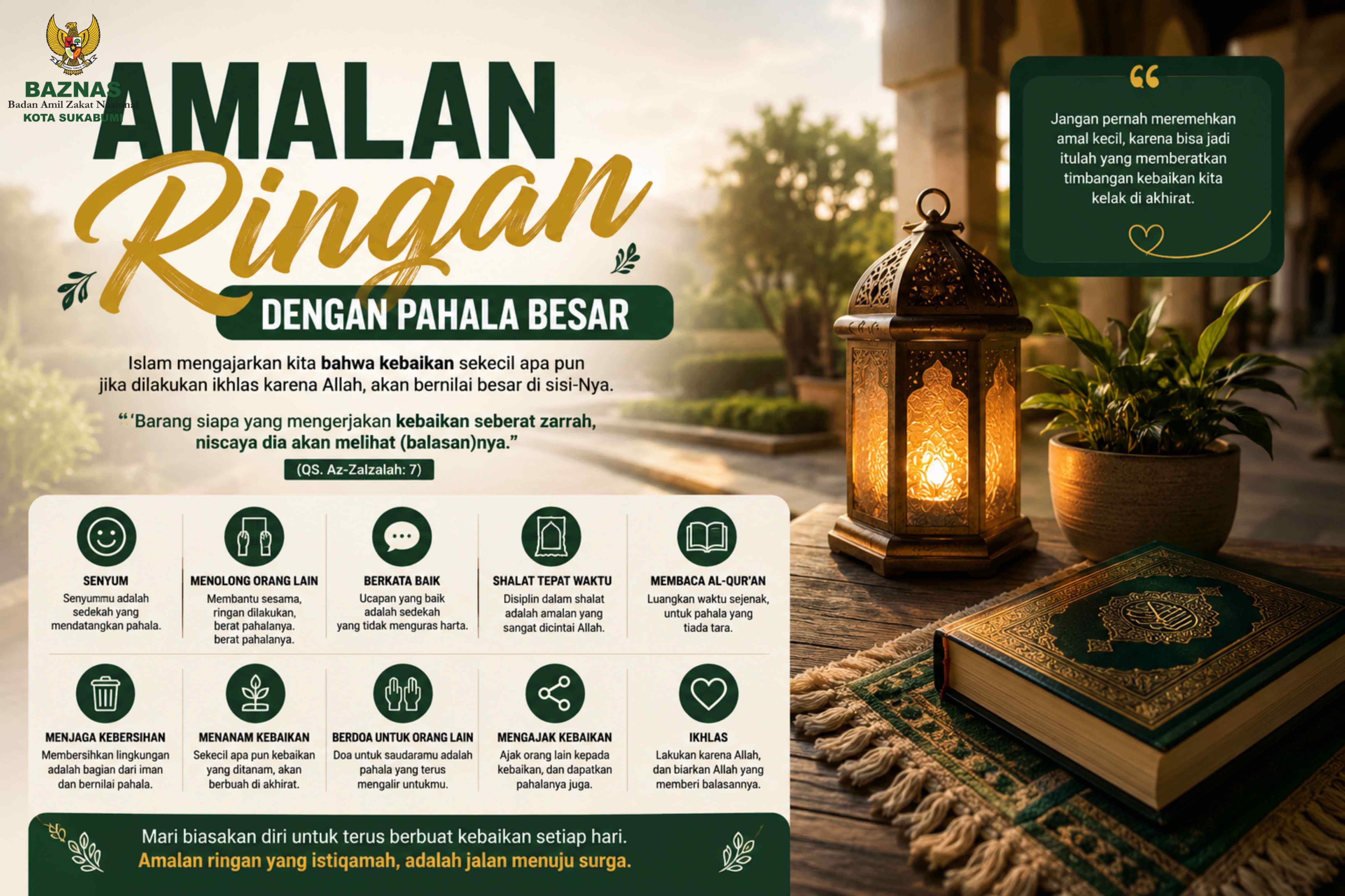 Amalan Ringan dengan Pahala yang Besar
