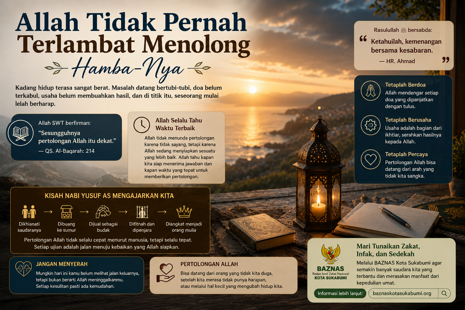 Allah Tidak Pernah Terlambat Menolong Hamba-Nya