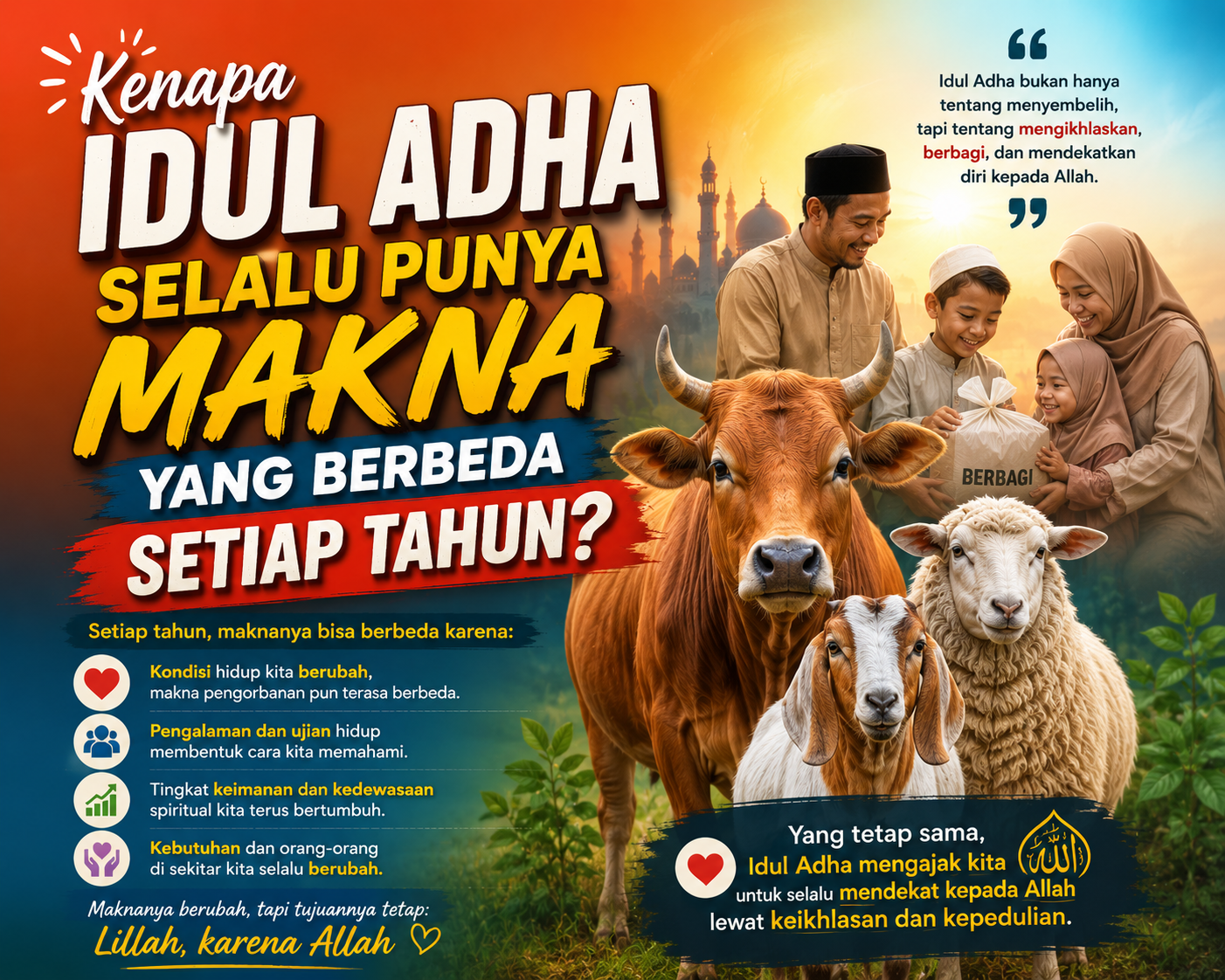 Idul Adha selalu punya makna yang berbeda setiap tahun?