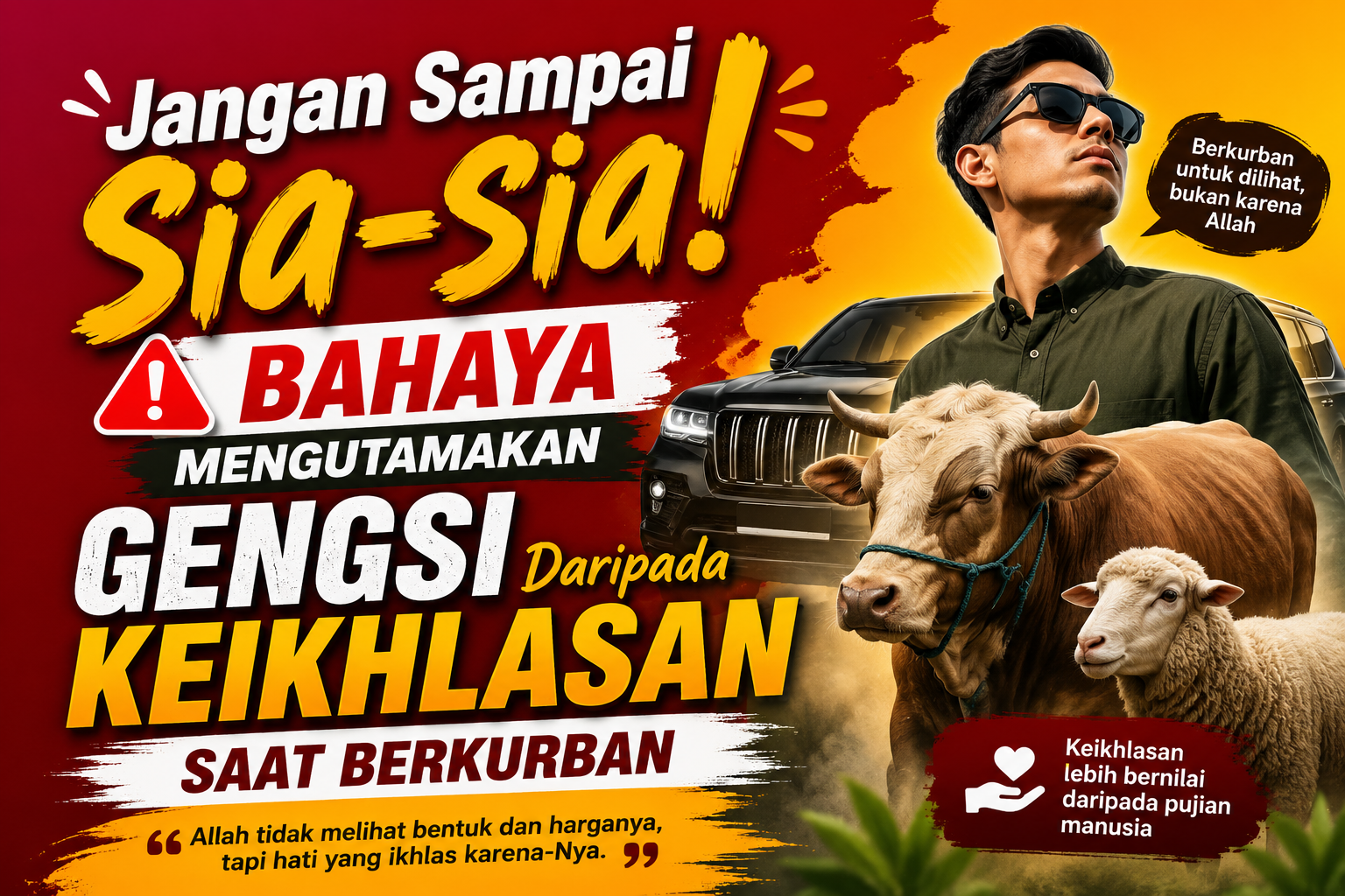 jangan Sampai Sia-sia! Bahaya Mengutamakan Gengsi Daripada Keikhlasan Saat Berkurban