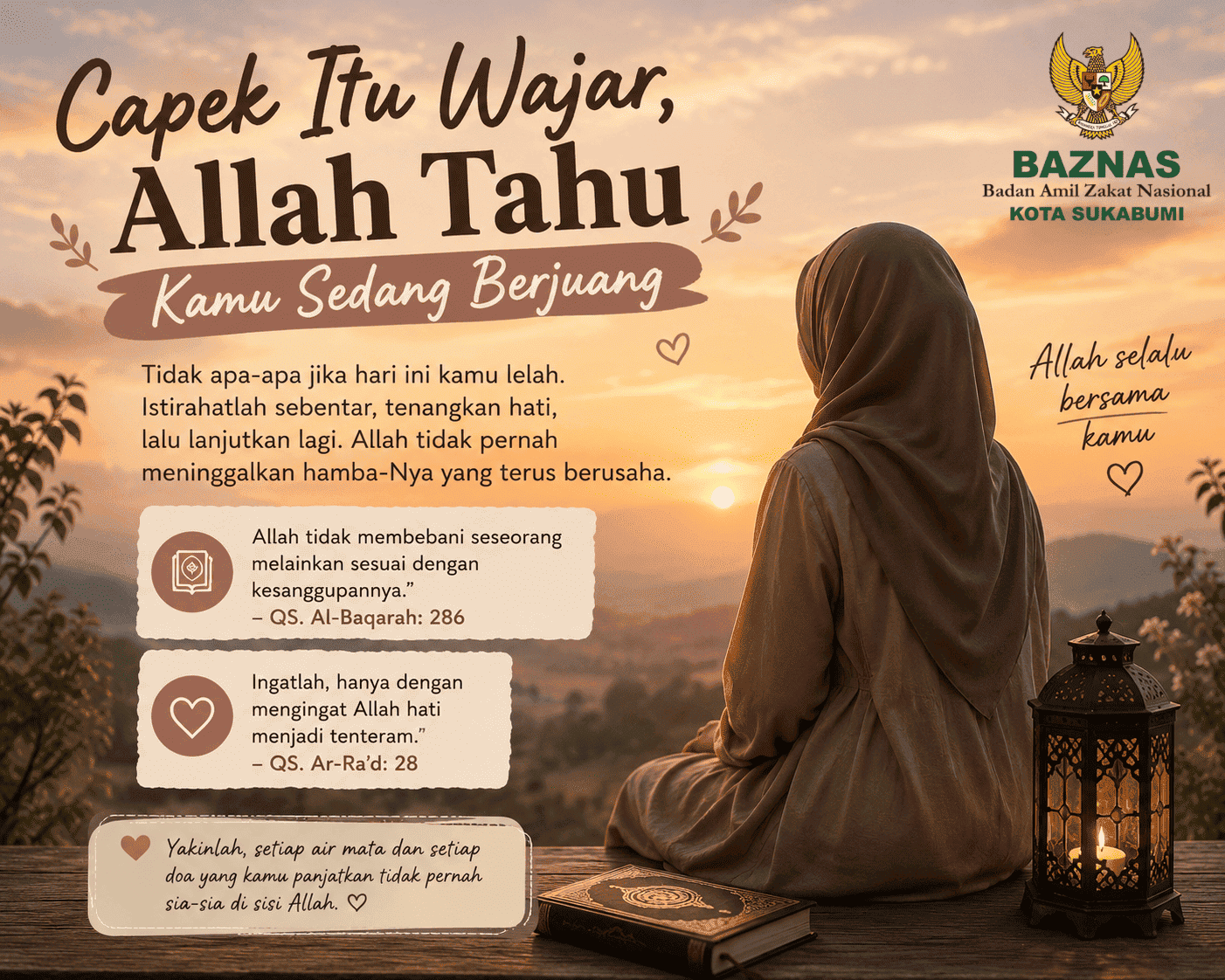 Capek Itu Wajar, Allah Tahu Kamu Sedang Berjuang