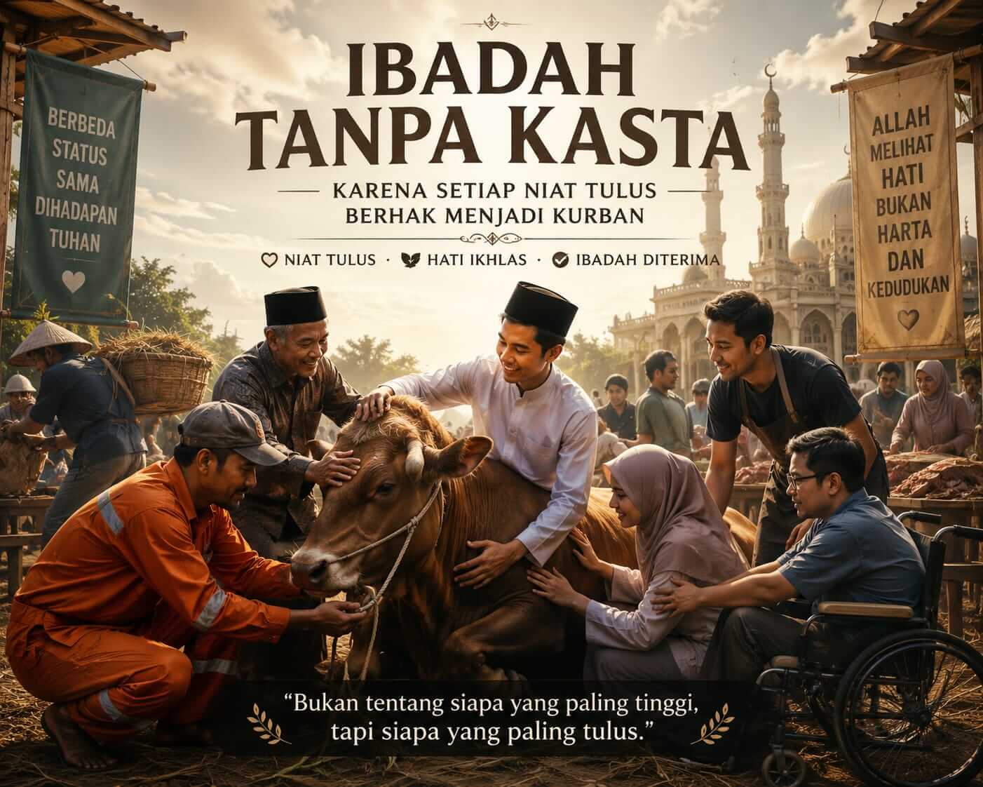 Ibadah Tanpa Kasta: Karena Setiap Niat Tulus Berhak Menjadi Kurban.