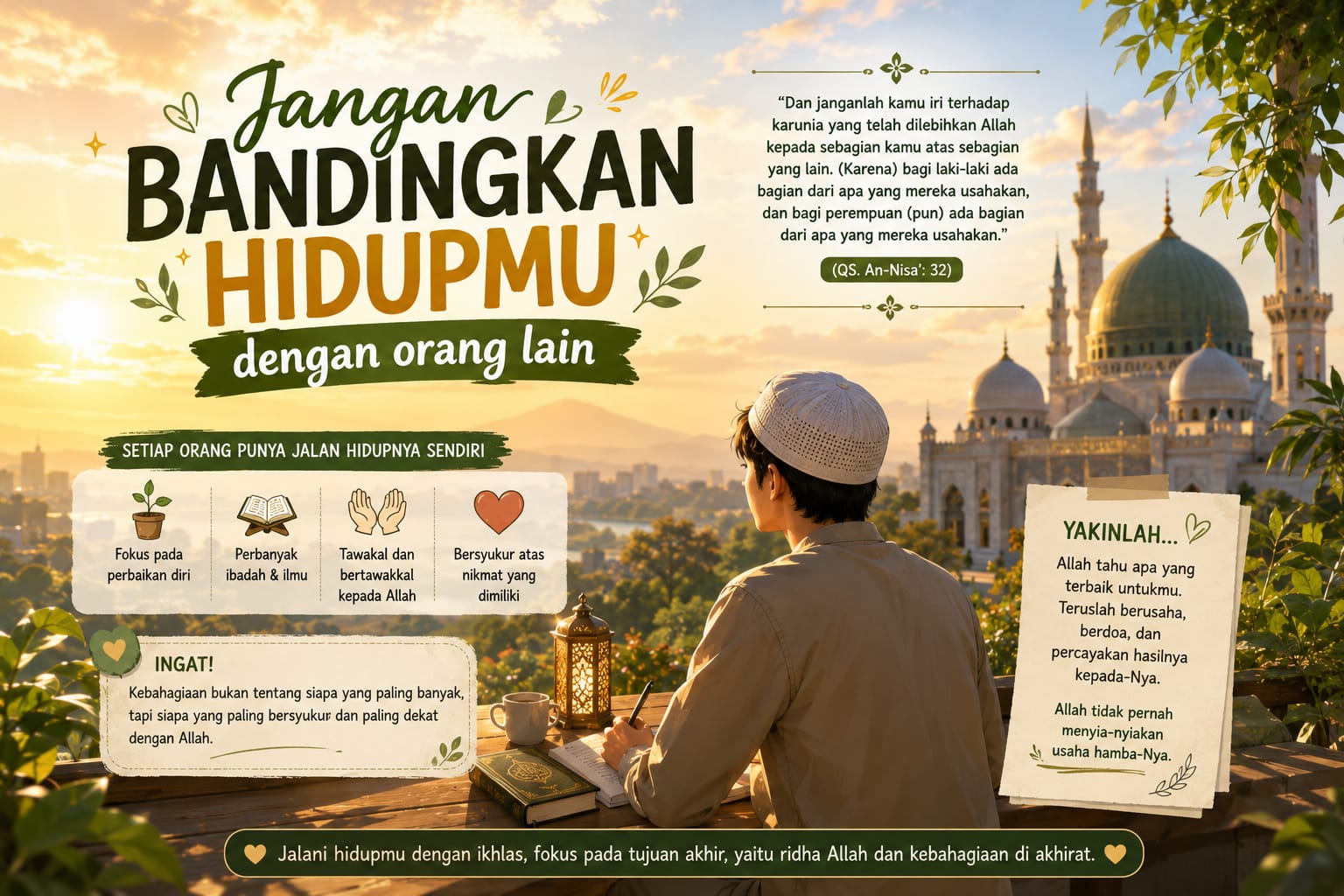 Jangan Bandingkan Hidupmu dengan Orang Lain