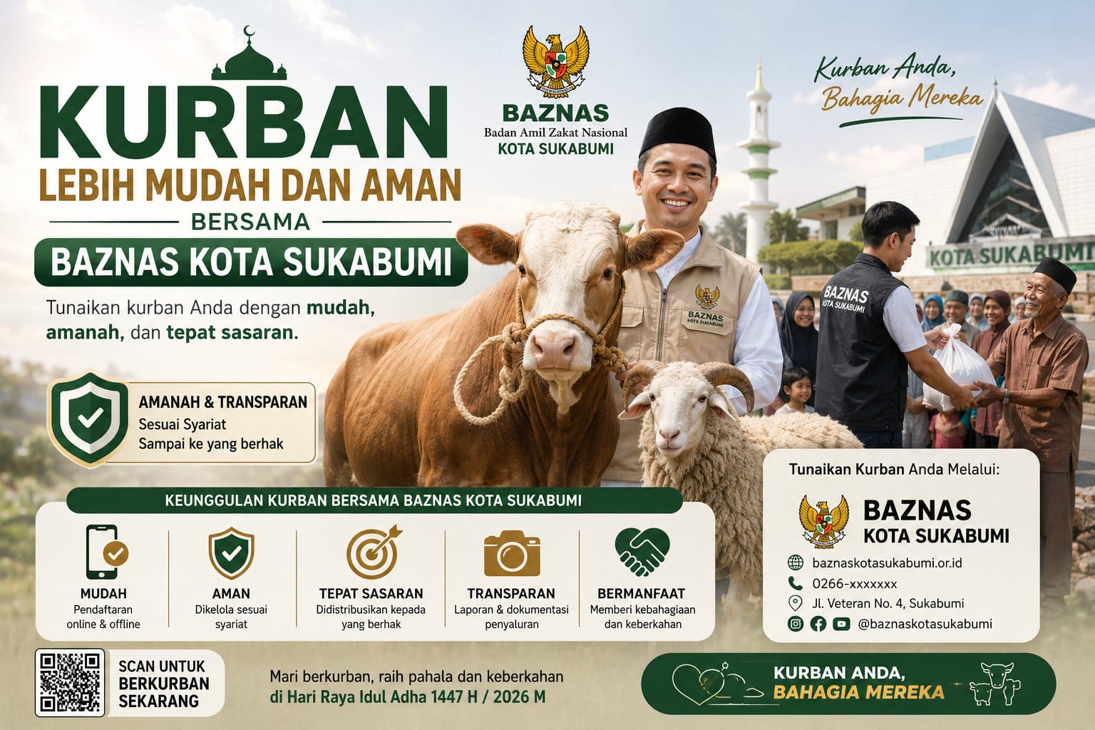 Kurban Lebih Mudah dan Aman Bersama BAZNAS Kota Sukabumi