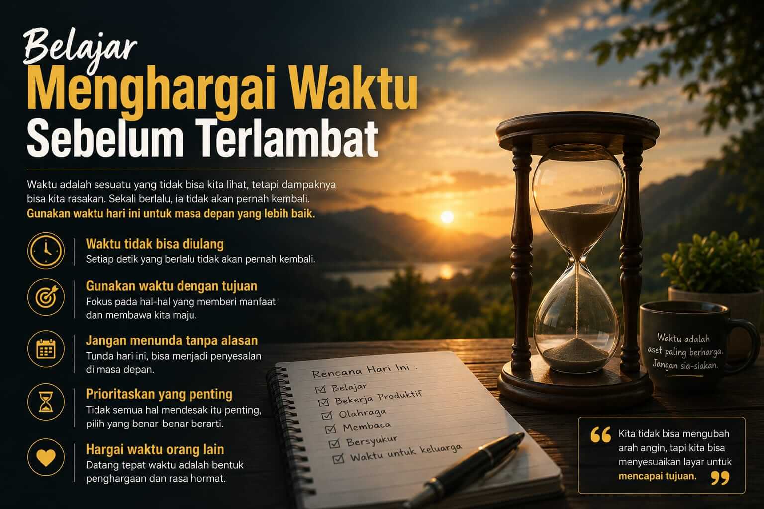 Belajar Menghargai Waktu Sebelum Terlambat