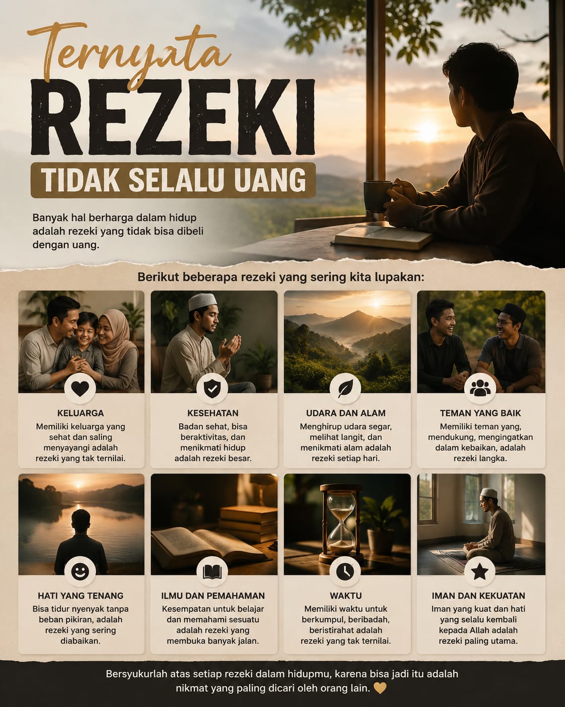 Ternyata Rezeki Tidak Selalu Tentang Uang