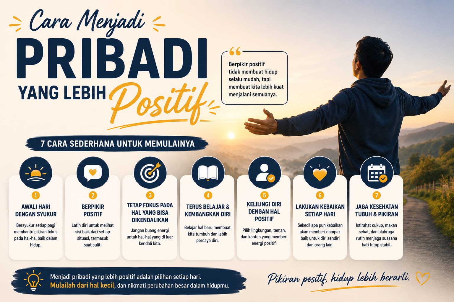 Cara Menjadi Pribadi yang Lebih Positif dan Bersyukur