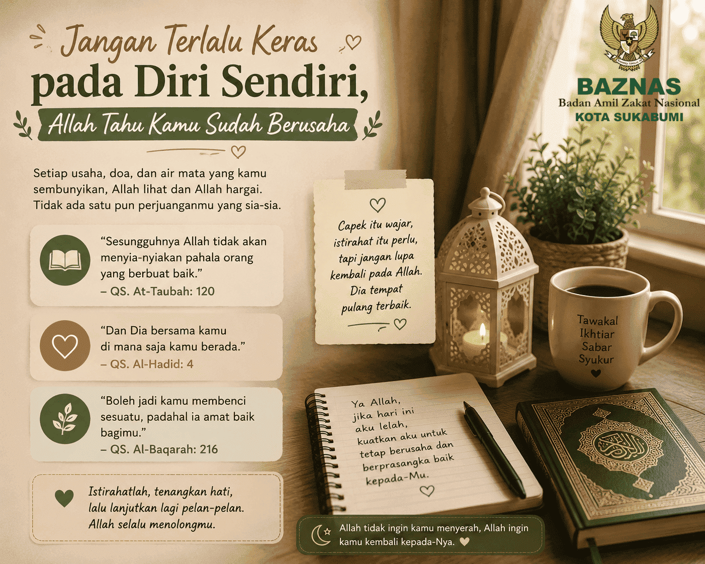 Jangan Terlalu Keras pada Diri Sendiri, Allah Tahu Kamu Sudah Berusaha