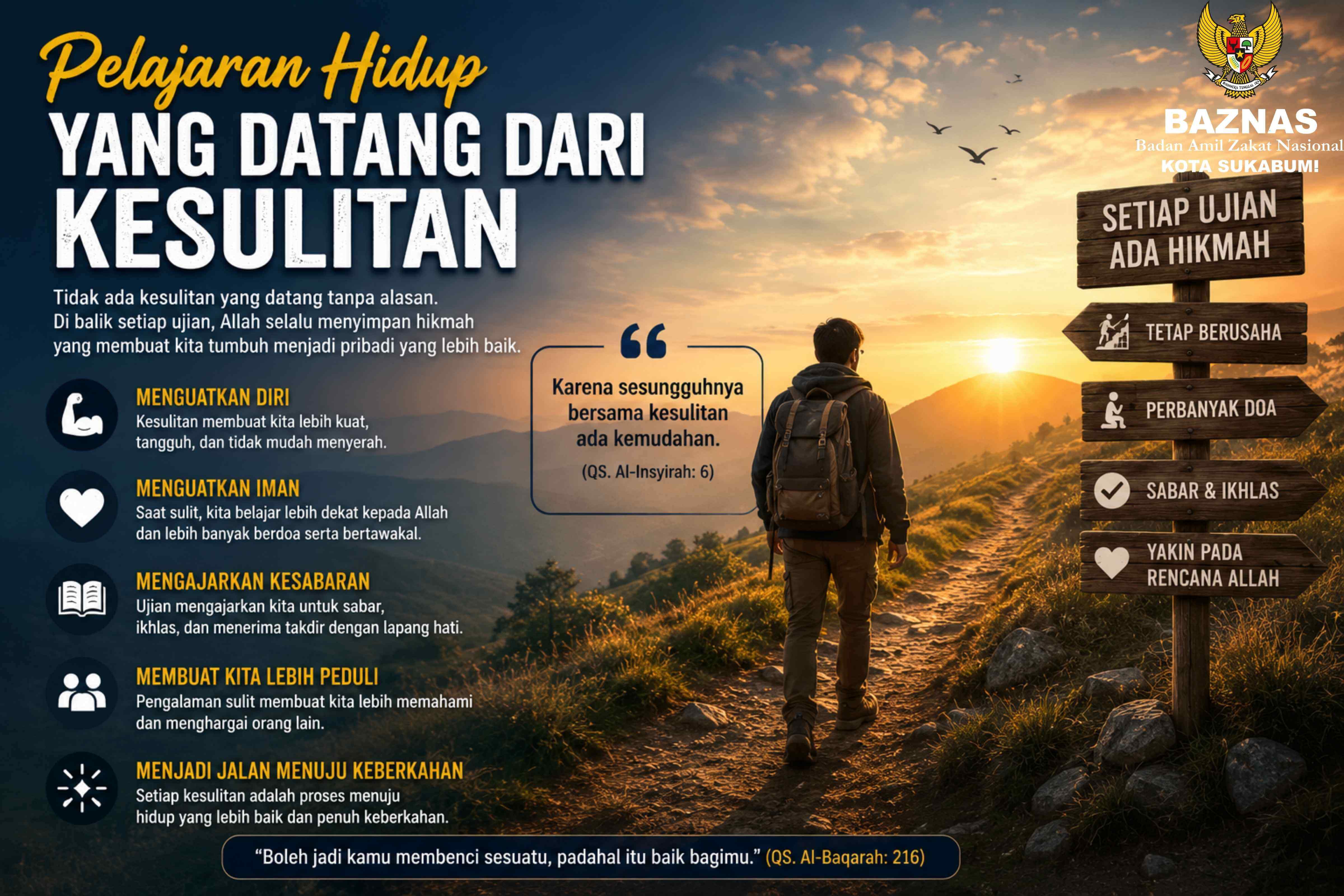 Pelajaran Hidup yang Datang dari Kesulitan