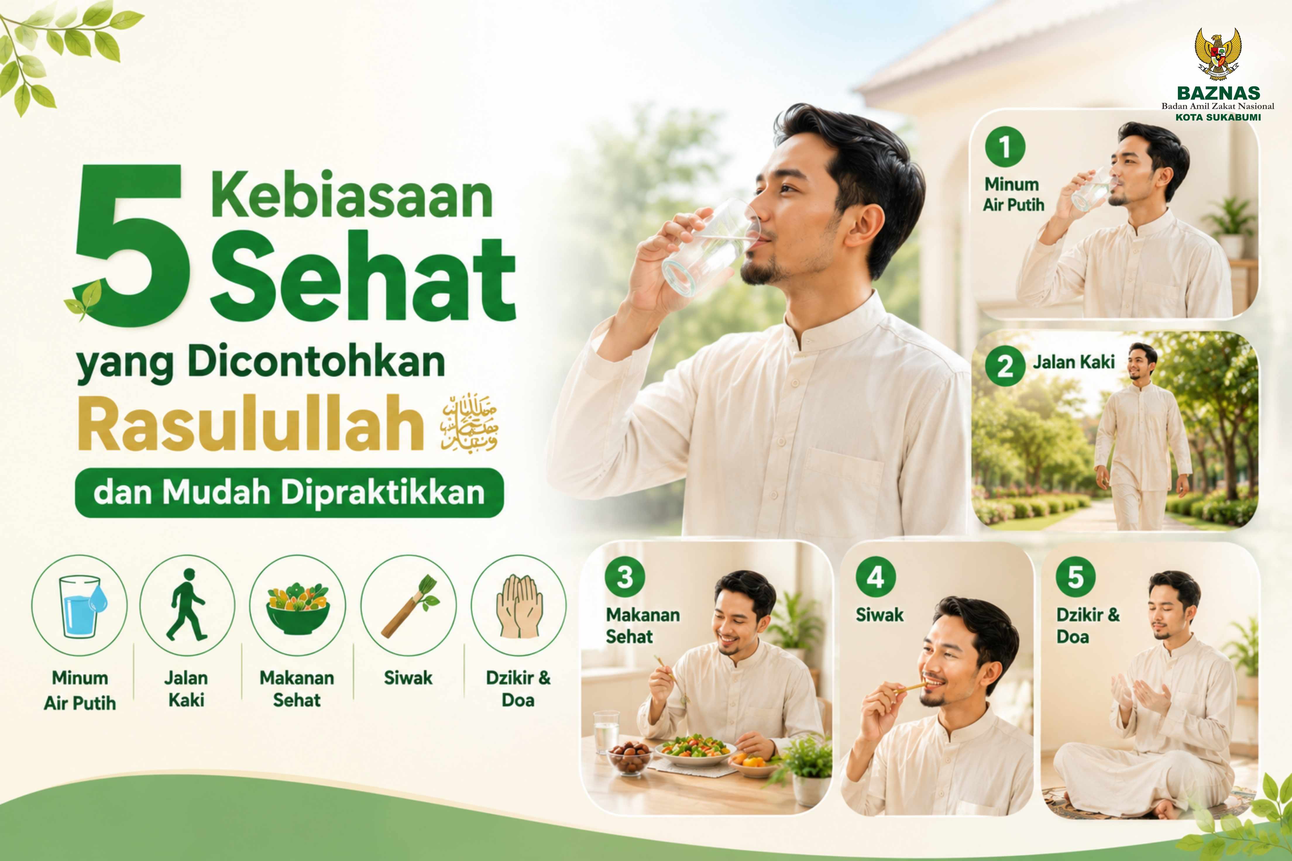 5 Kebiasaan Sehat yang Dicontohkan Rasulullah dan Mudah Dipraktikkan