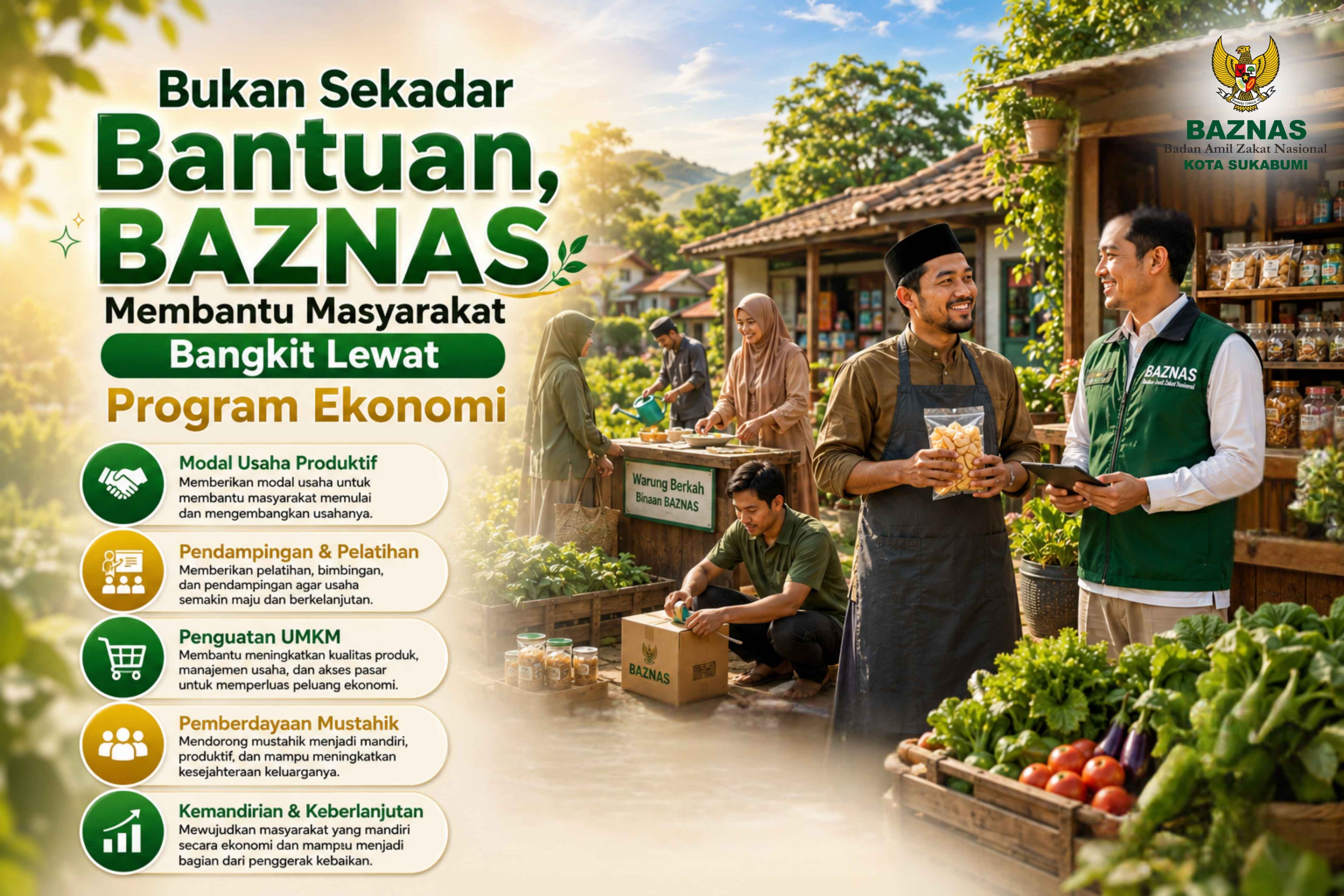 Bukan Sekadar Bantuan, BAZNAS Membantu Masyarakat Bangkit Lewat Program Ekonomi 
