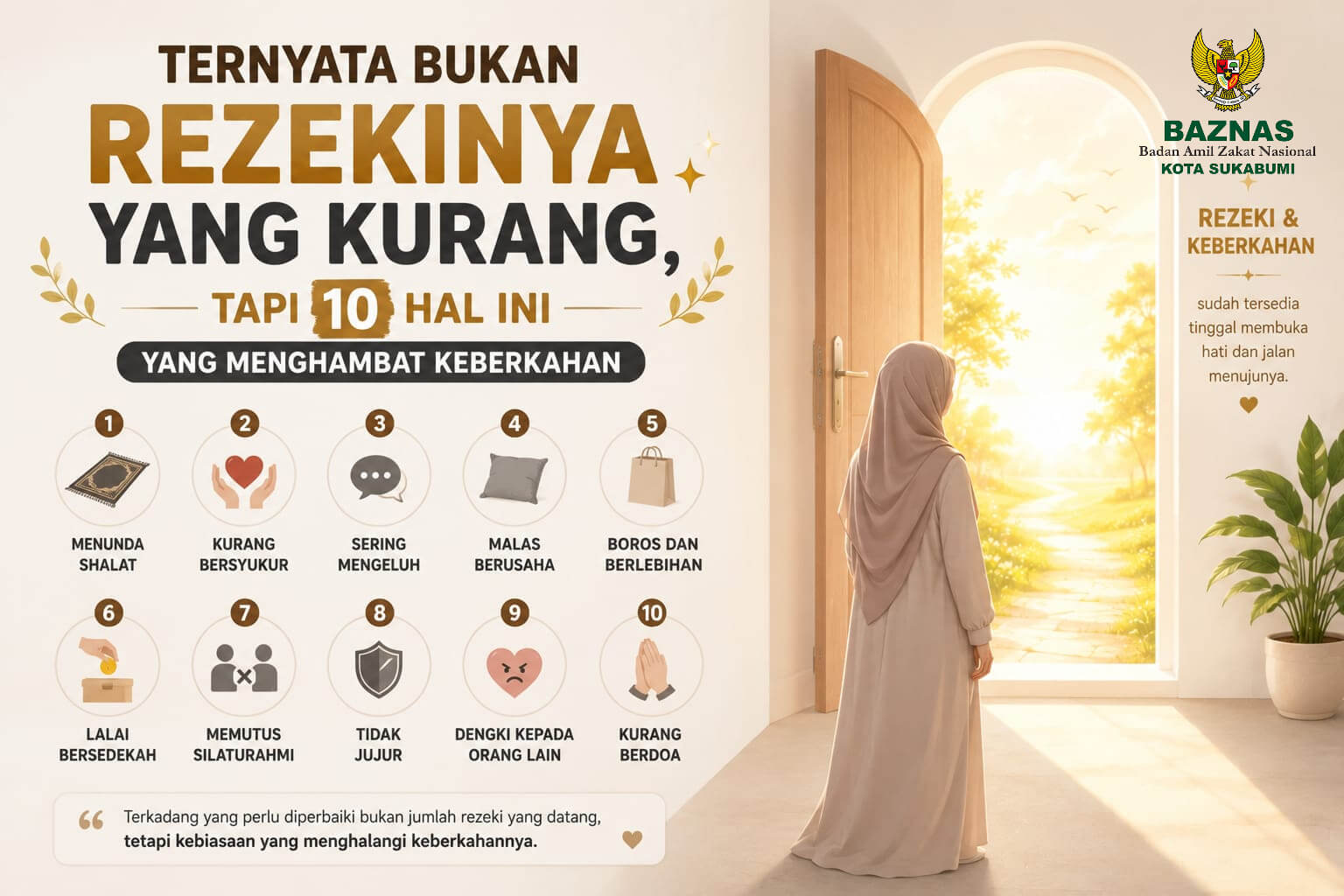 Ternyata Bukan Rezekinya yang Kurang, Tapi 10 Hal Ini yang Menghambat Keberkahan