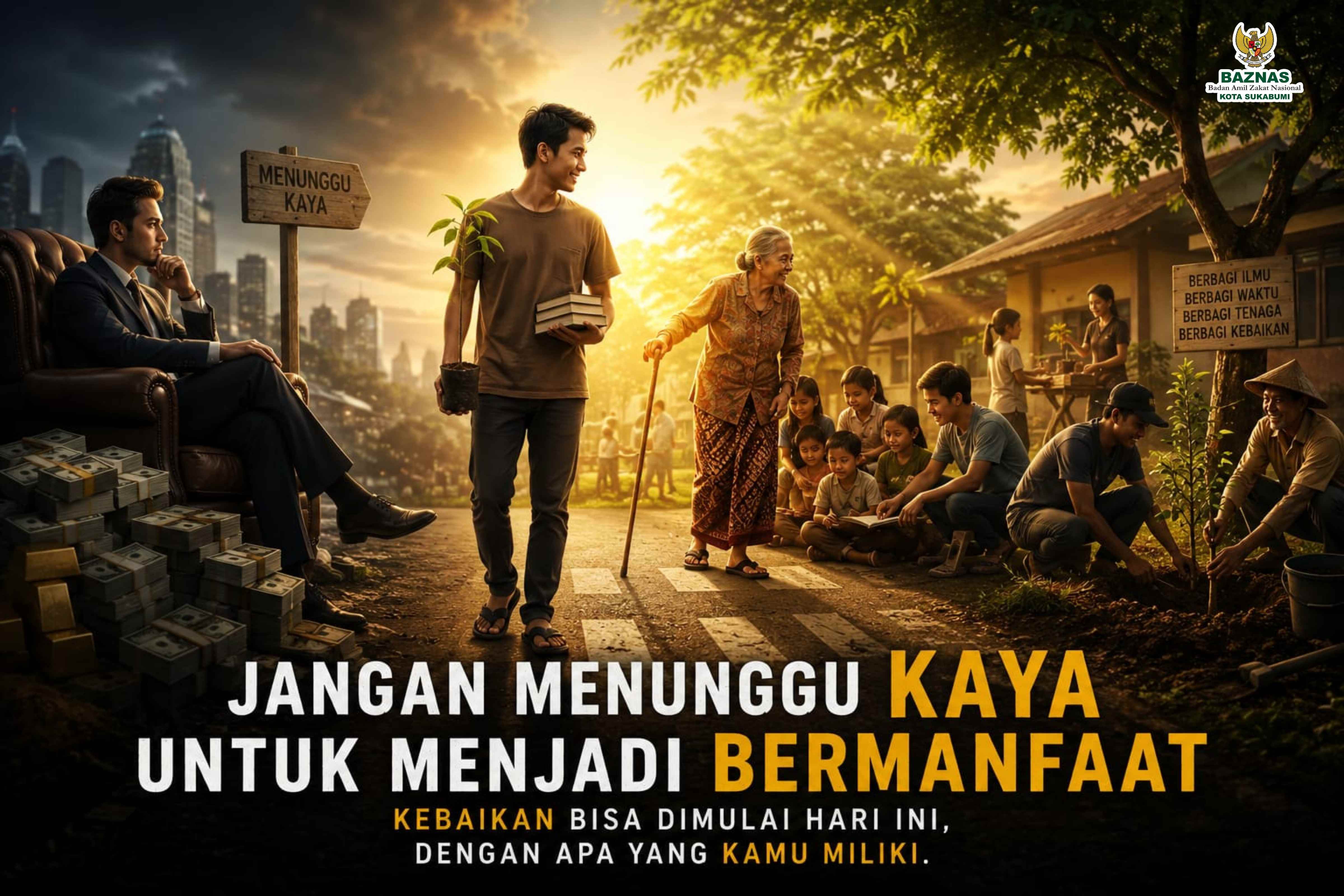 Jangan Menunggu Kaya untuk Menjadi Bermanfaat