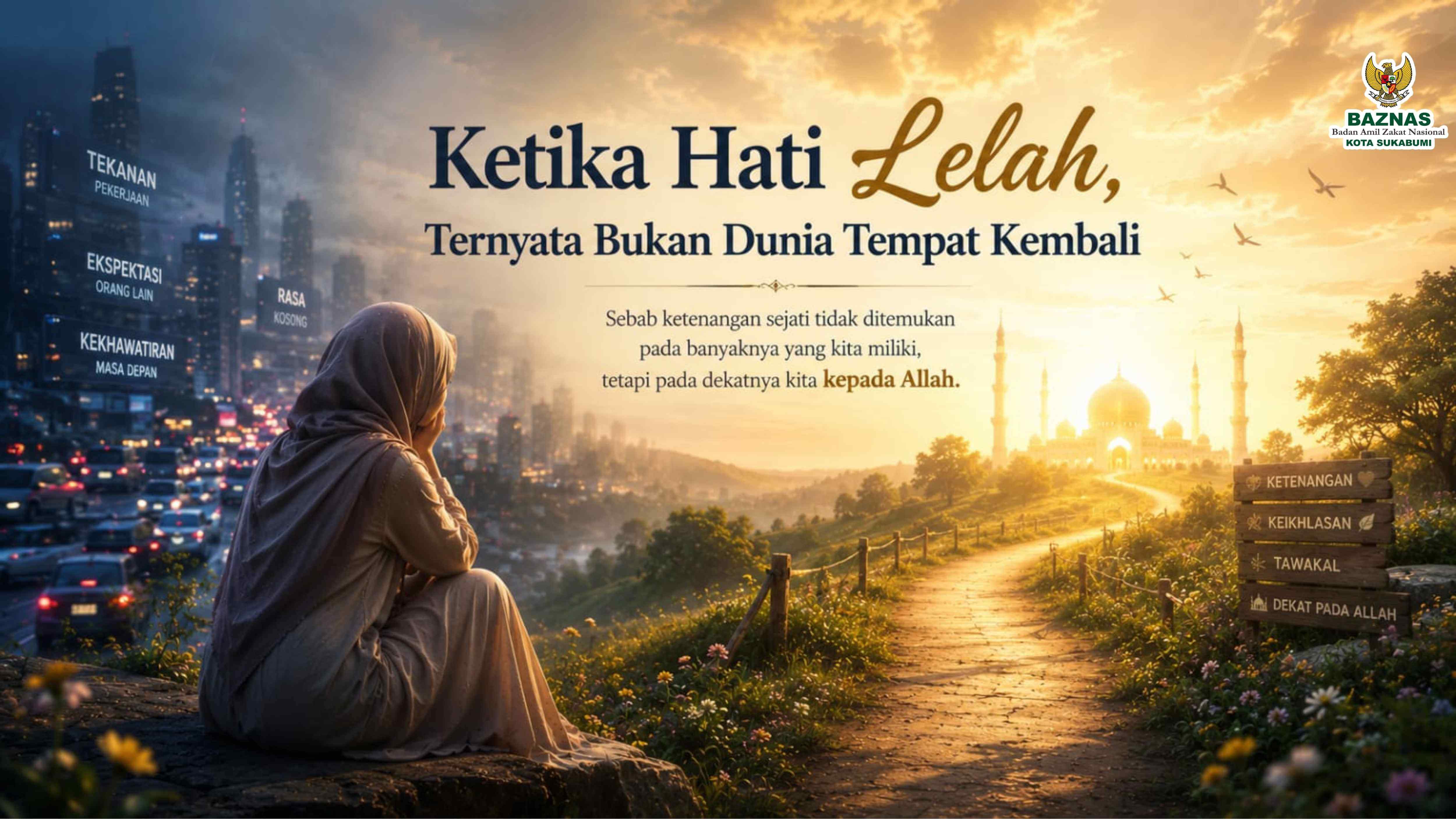 Ketika hati lelah, ternyata bukan dunia tempat kembali 
