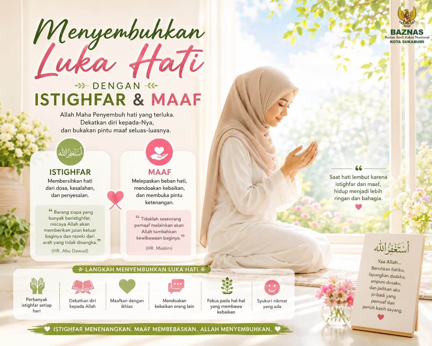 Menyembuhkan luka hati dengan istighfar dan maaf 