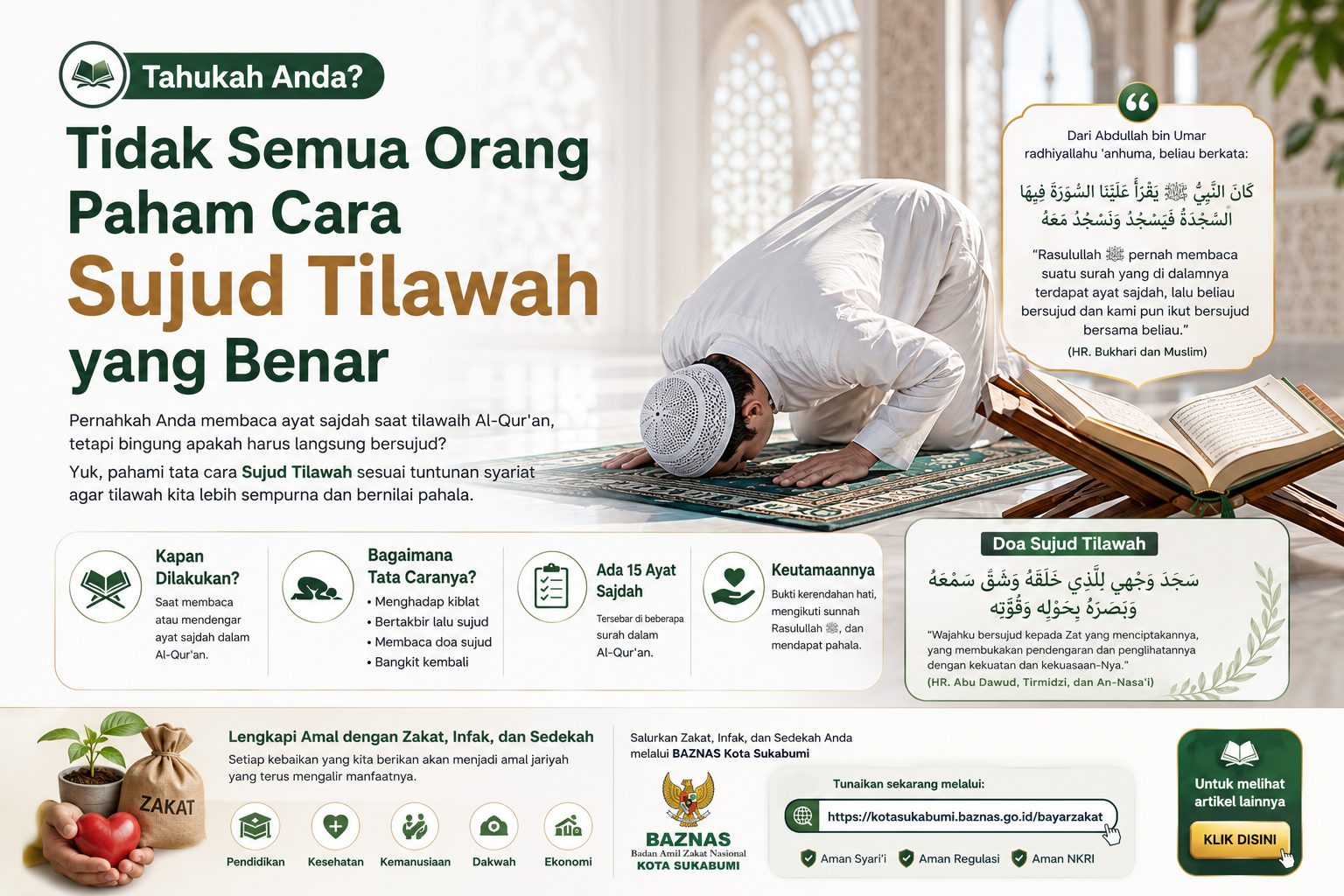 Tahukah Anda? Tidak Semua Orang Paham Cara Sujud Tilawah yang Benar