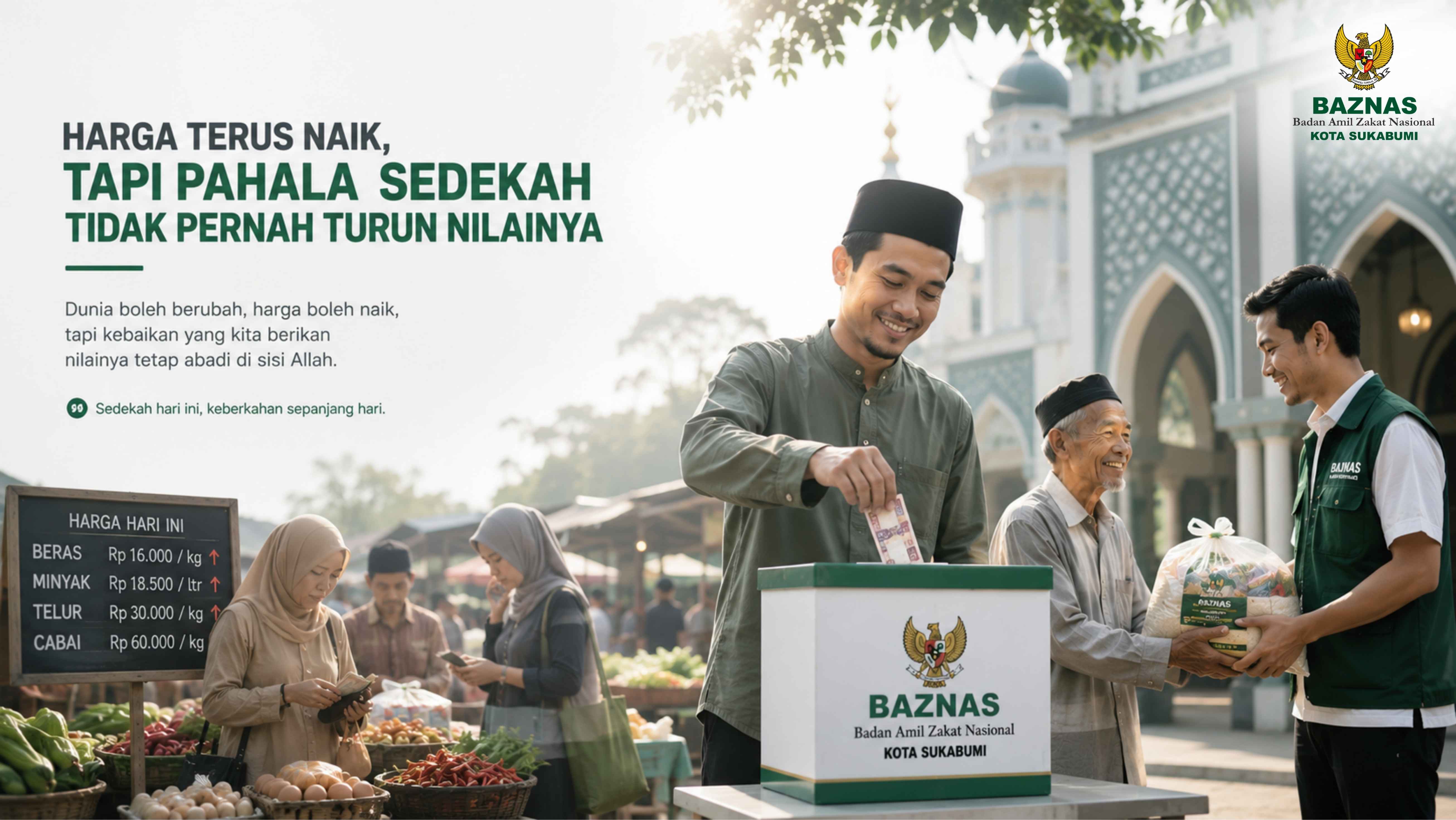 Harga Terus Naik, Tapi Pahala Sedekah Tidak Pernah Turun Nilainya