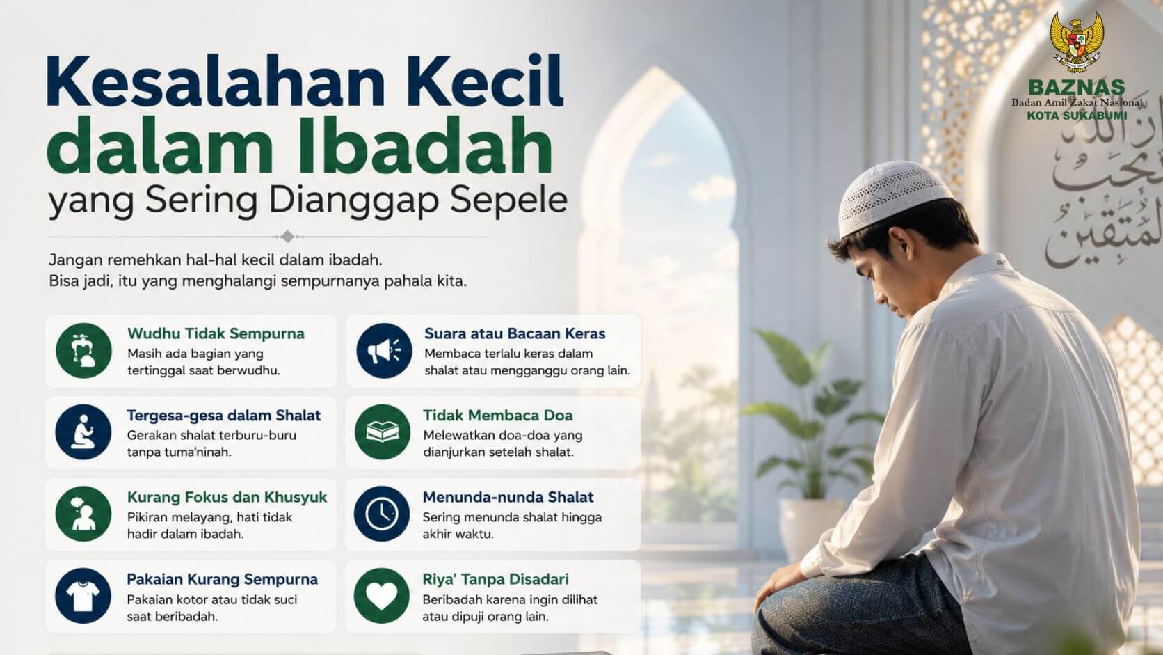 Kesalahan Kecil dalam Ibadah yang sering dianggap sepele