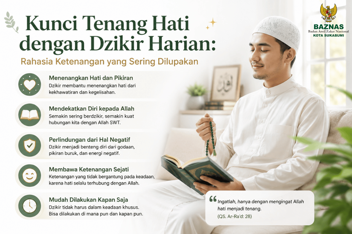 Kunci tenang hati dengan dzikir harian