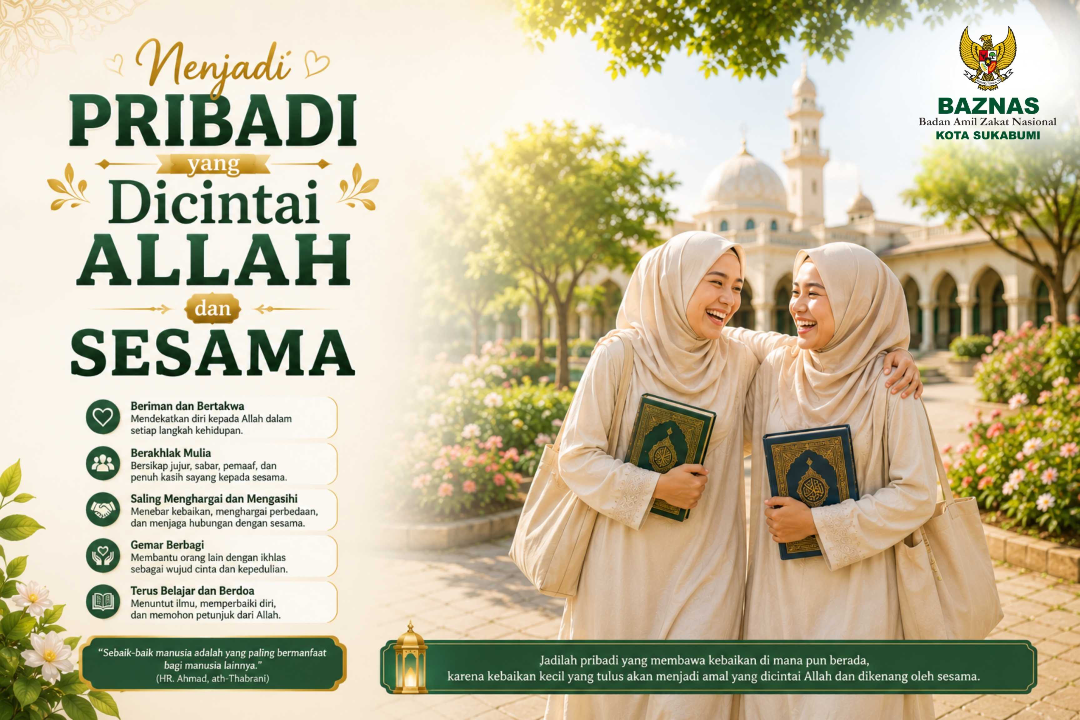 Menjadi Pribadi yang Dicintai Allah dan Sesama