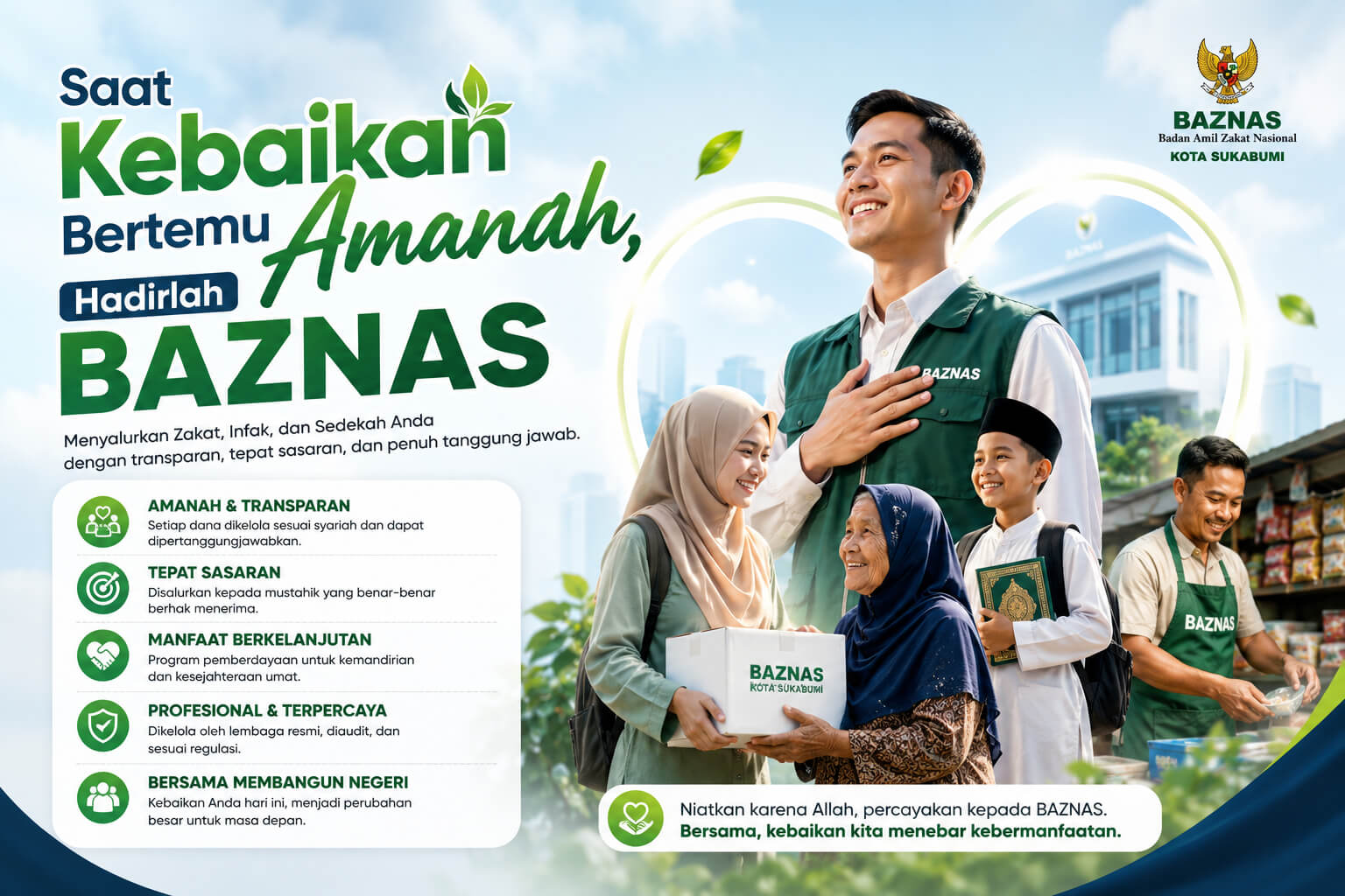 Saat Kebaikan Bertemu Amanah, Hadirlah BAZNAS