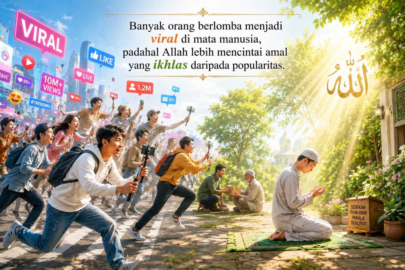 Banyak Orang Berlomba Jadi Viral, Padahal Allah Lebih Mencintai Amal yang Ikhlas