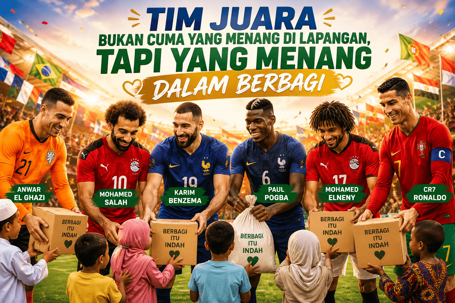 Tim Juara Bukan Cuma yang Menang di Lapangan, Tapi yang Menang dalam Berbagi | Mengaitkan euforia Piala Dunia 2026 dengan semangat berbagi