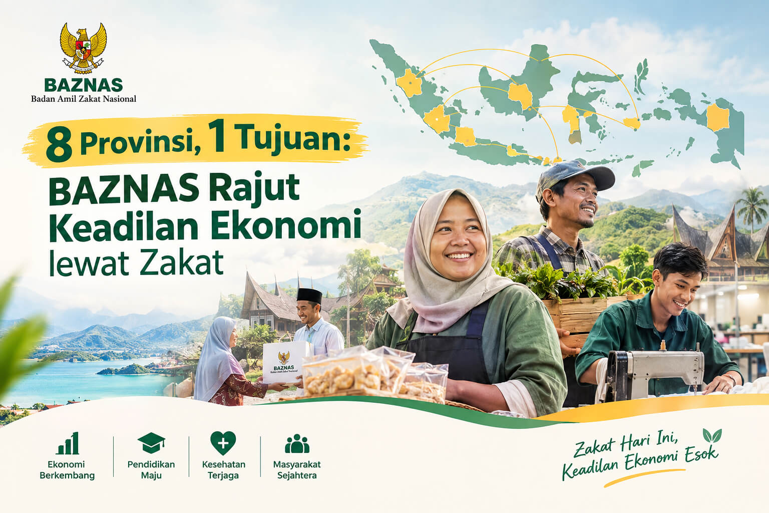 8 Provinsi, 1 Tujuan BAZNAS Rajut Keadilan Ekonomi lewat Zakat