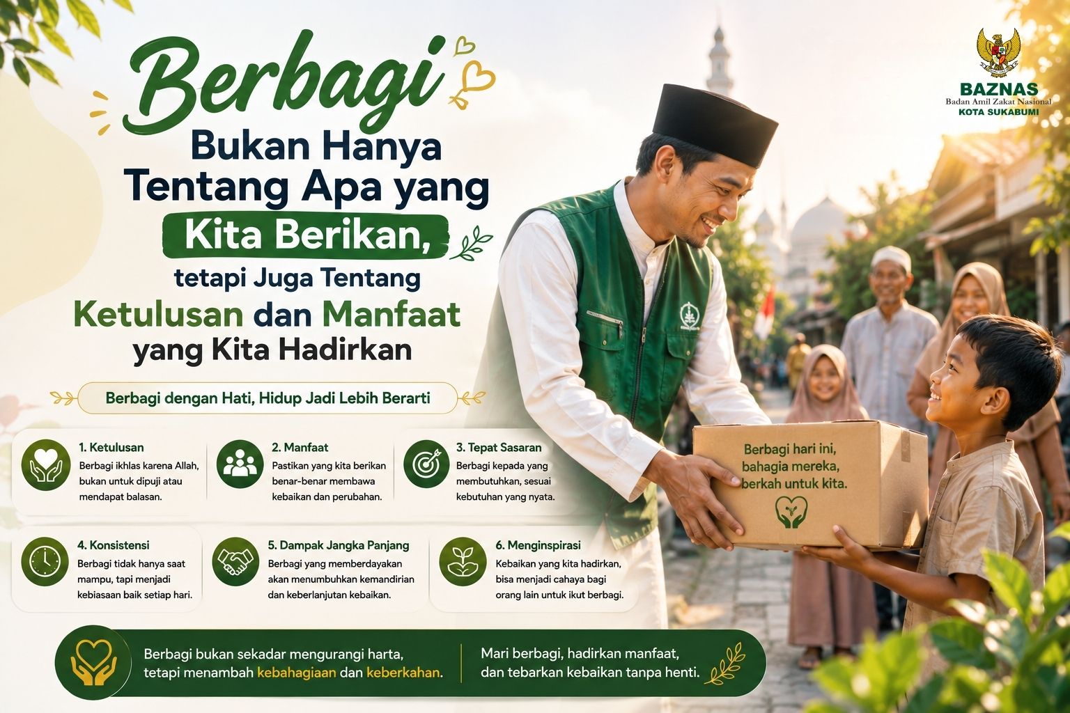 Berbagi Bukan Hanya Tentang Apa yang Kita Berikan, tetapi Juga Tentang Ketulusan dan Manfaat yang Kita Hadirkan