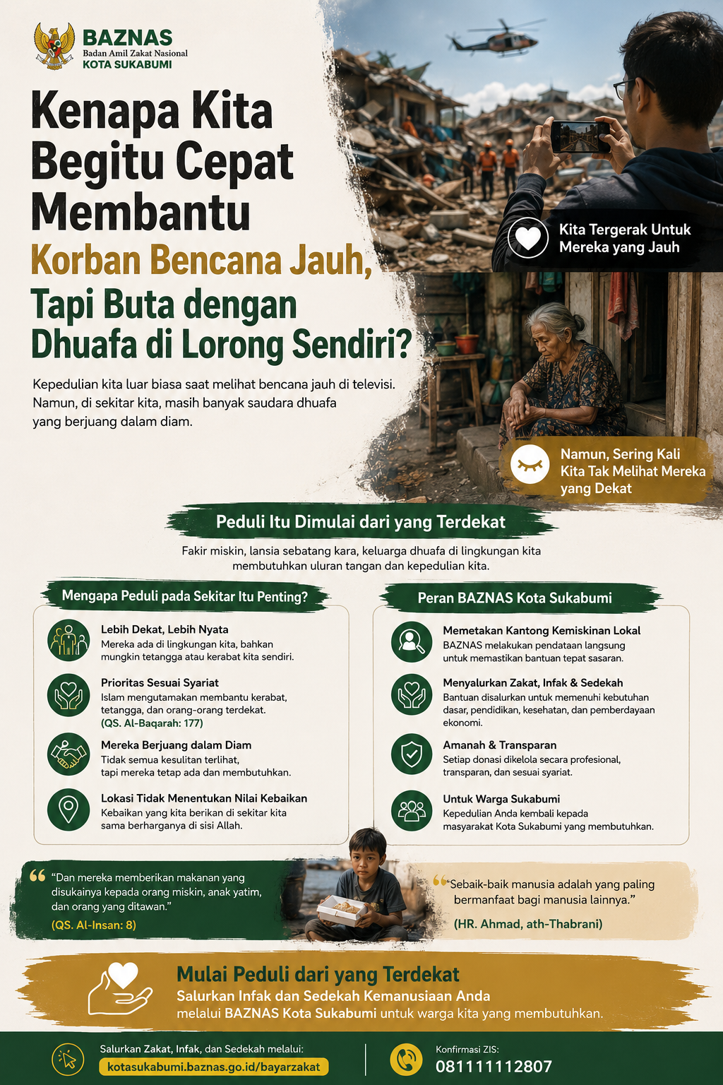 Kenapa Kita Begitu Cepat Membantu Korban Bencana Jauh, Tapi Buta dengan Dhuafa di Lorong Sendiri?