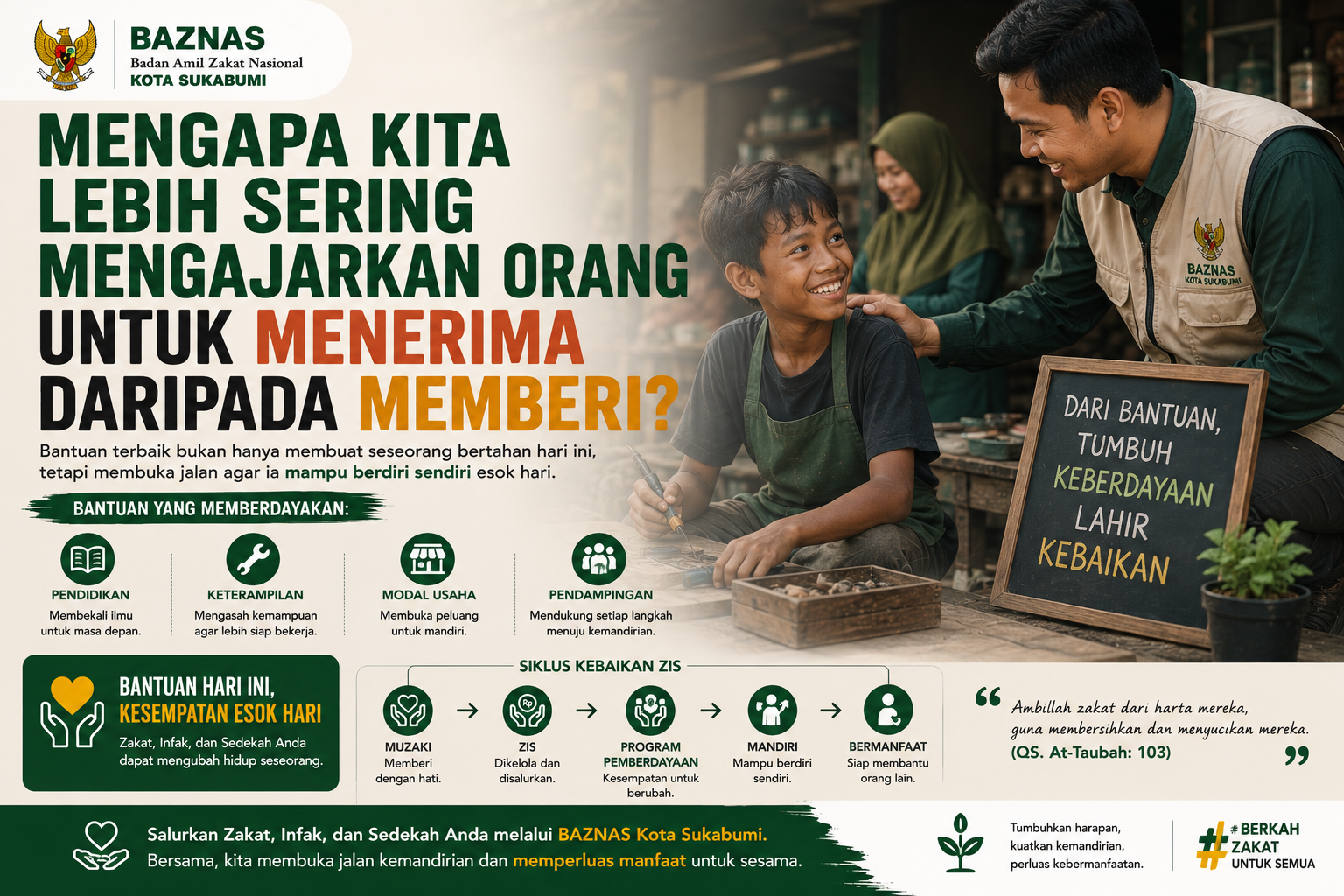Mengapa Kita Lebih Sering Mengajarkan Orang untuk Menerima daripada Memberi?