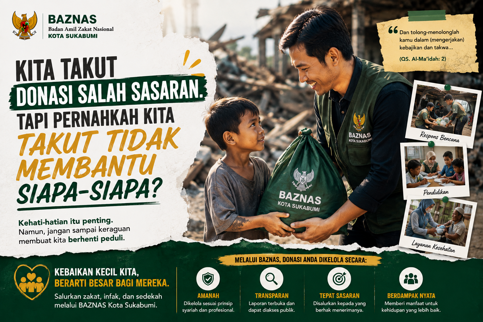Kita Takut Donasi Salah Sasaran. Tapi Pernahkah Kita Takut Tidak Membantu Siapa-Siapa?
