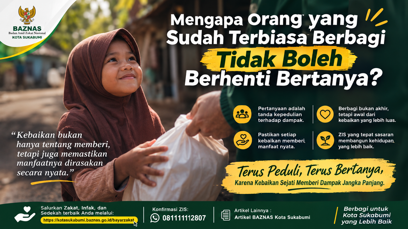 Mengapa Orang yang Sudah Terbiasa Berbagi Tidak Boleh Berhenti Bertanya?