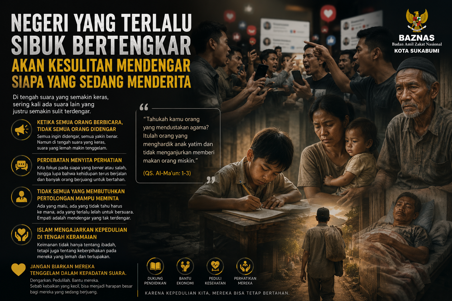 Negeri yang Terlalu Sibuk Bertengkar Akan Kesulitan Mendengar Siapa yang Sedang Menderita