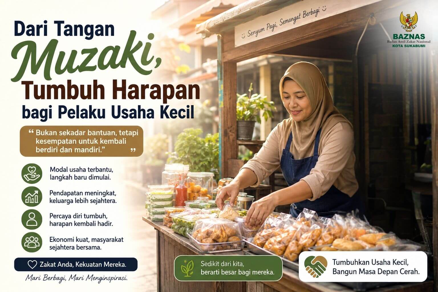Dari Tangan Muzaki, Tumbuh Harapan bagi Pelaku Usaha Kecil