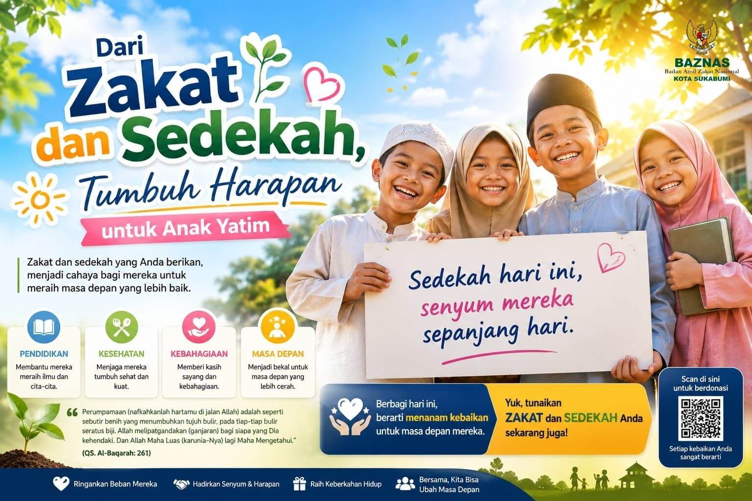 Dari Zakat dan Sedekah, Tumbuh Harapan untuk Anak Yatim