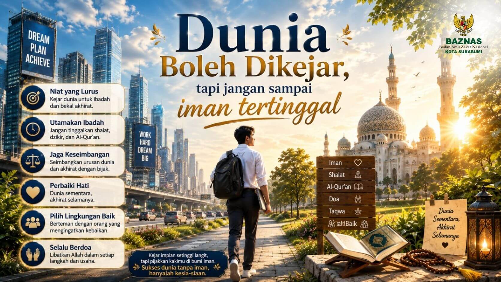Dunia Boleh Dikejar, Tapi Jangan Sampai Iman Tertinggal 