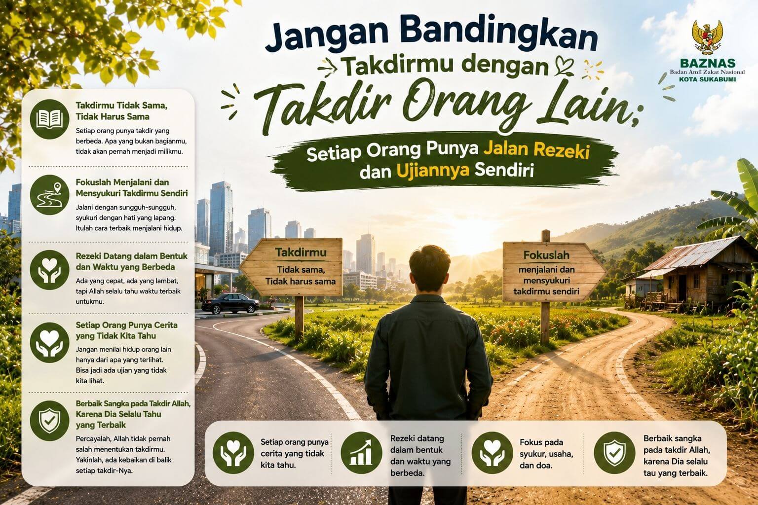 Jangan Bandingkan Takdirmu dengan Takdir Orang Lain Setiap Orang Punya Jalan Rezeki dan Ujiannya Sendiri 