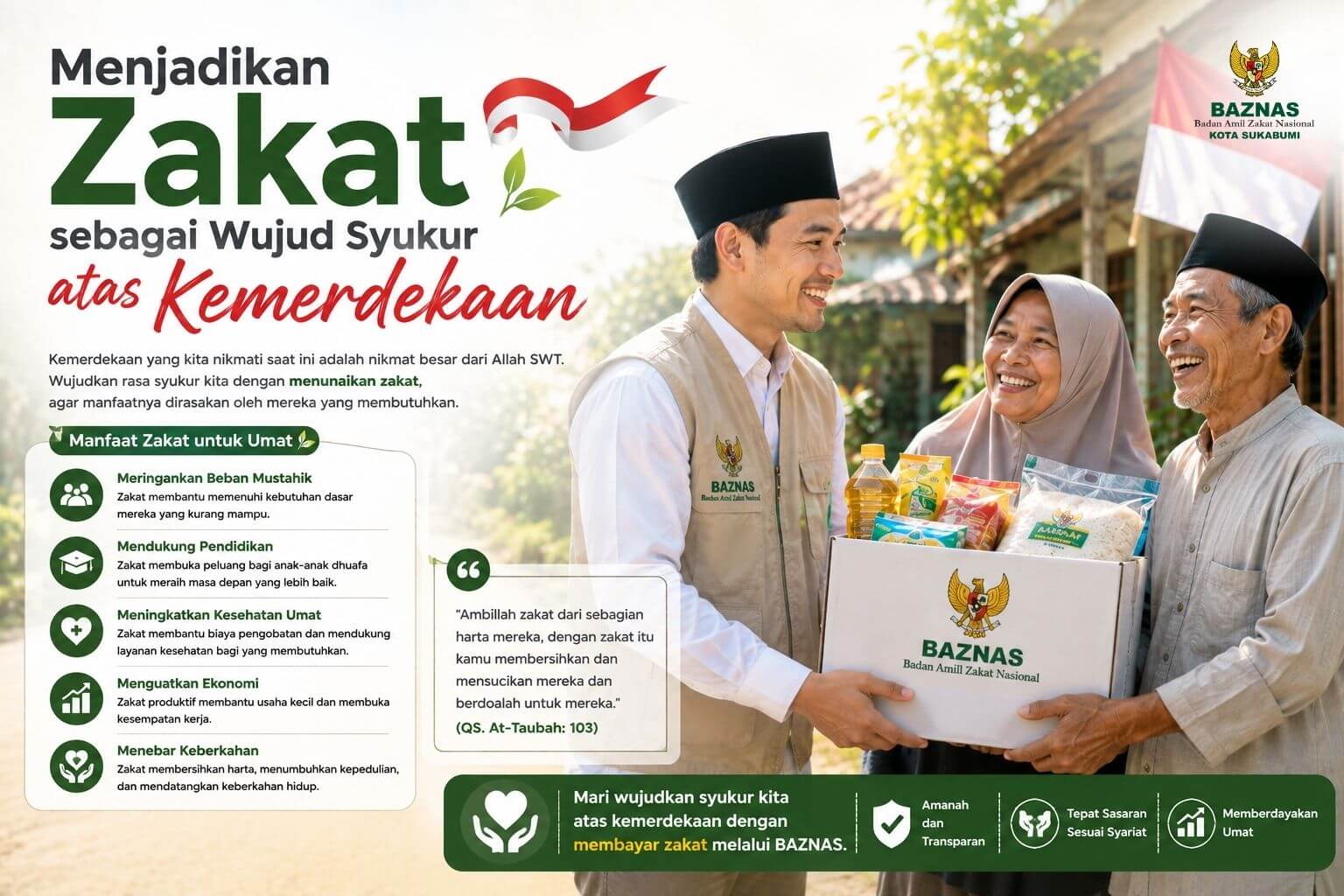 Menjadikan Zakat sebagai Wujud Syukur atas Kemerdekaan