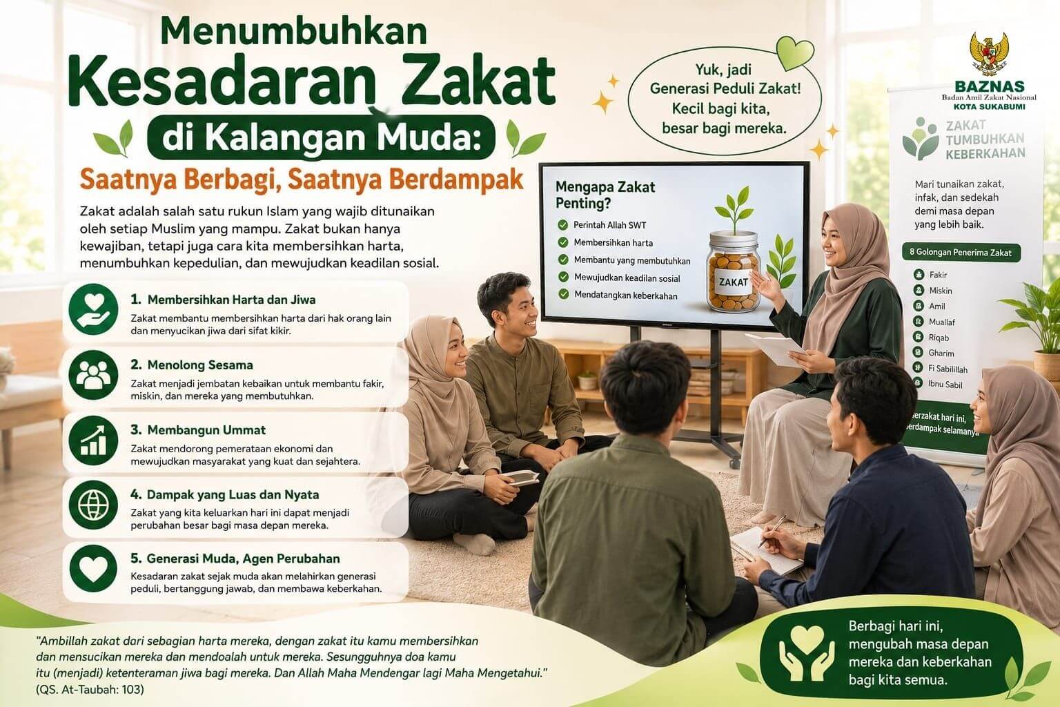 Menumbuhkan Kesadaran Zakat di Kalangan Muda Saatnya Berbagi, Saatnya Berdampak 