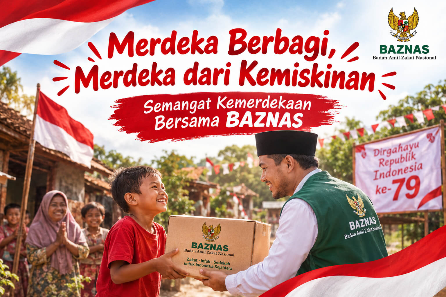Merdeka Berbagi, Merdeka dari Kemiskinan Semangat Kemerdekaan Bersama BAZNAS