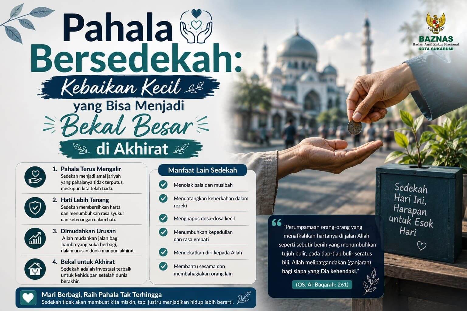 Pahala Bersedekah Kebaikan Kecil yang Bisa Menjadi Bekal Besar di Akhirat