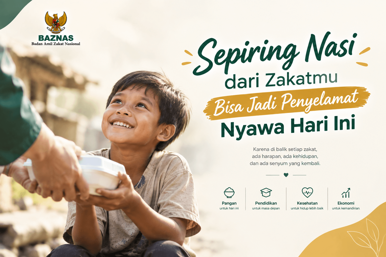 Sepiring Nasi dari Zakatmu Bisa Jadi Penyelamat Nyawa Hari Ini