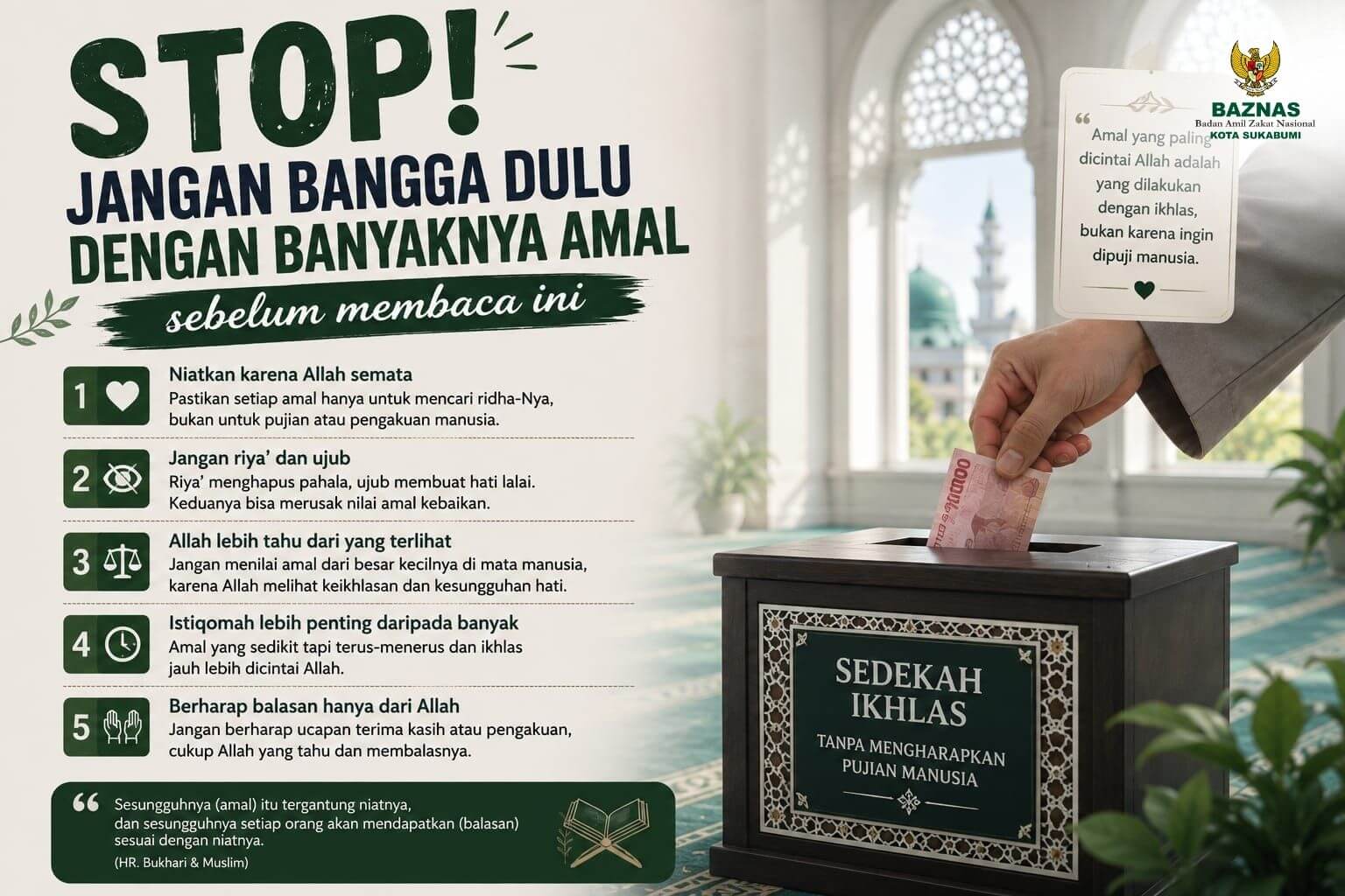 Stop! Jangan Bangga Dulu dengan Banyaknya Amal Sebelum Membaca Ini