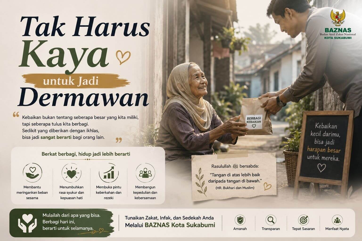 Tak Harus Kaya untuk Jadi Dermawan 