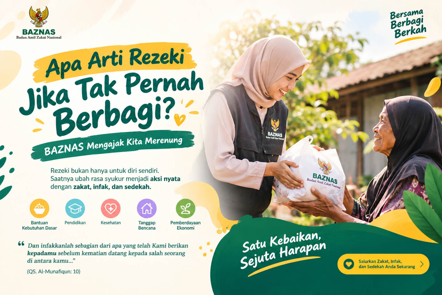 Apa Arti Rezeki Jika Tak Pernah Berbagi BAZNAS Mengajak Kita Merenung